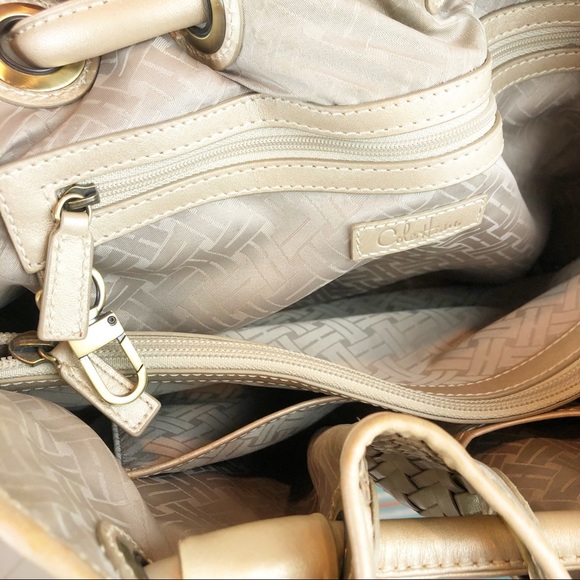 Cole Haan Handbag Genevieve Denney Woven Metallic - Picture 11 of 12